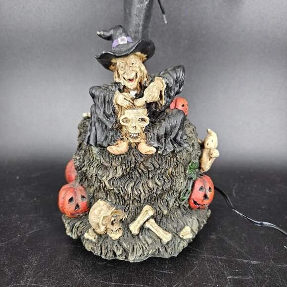 Halloween Light Up Boo Tree Figurine Witch Pumpkin Ghosts Sound Motion 19" WORKS - Picture 4 of 16